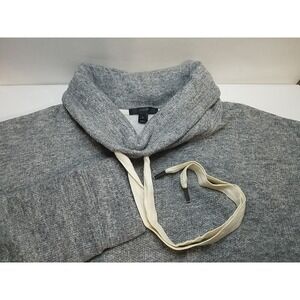 J. Crew Sweater Womens Small Gray Cowl Neck Knit Drawstring Long‎ Sleeve